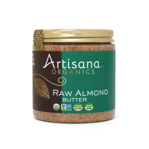 Mantequilla de almendras crudas Artisana Organics, 9oz | Sin azúcar añadido, sin aceite de palma, vegana, paleo y apta para keto