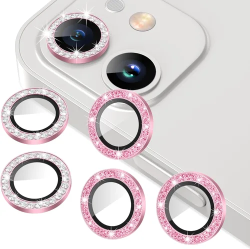 Vista 48 de AGVEE Paquete de 6 unidades para iPhone 12 Pro/12/12 Mini/11 Pro Max/11 Pro/11 Pro/11 Protector de lente de cámara, anillo de metal brillante