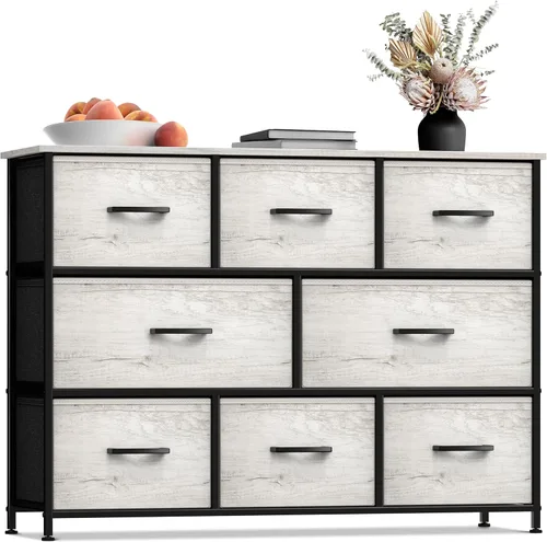 Vista 52 de Sorbus Cómoda con 8 cajones - Mueble para almacenar ropa para niño, para dormitorio, pasillo, clóset, oficina – Marco de acero, parte superior