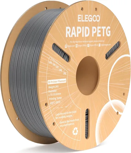 Vista 19 de Elegoo - Filamento PETG Rápido de 1.75 mm, Negro, 3 kg, Alta Velocidad de 600 mm/s, Filamento para Impresora 3D de Alta Precisión Dimensional