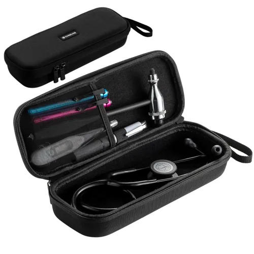 Vista 13 de Caseling Estuche rígido para estetoscopio para 3M Littman Classic III, Lightweight II S.E, Cardiology IV, MDF Acoustica - Ranura para ID