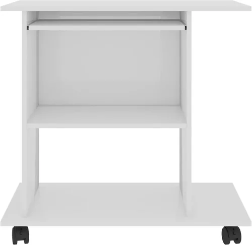 Vista 5 de GuyAna Escritorio para computadora con cajones, escritorios de oficina en casa con almacenamiento, escritorio compacto para espacios pequeños