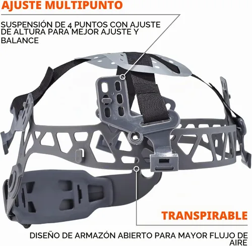 Vista 5 de Casco duro ventilado estilo gorra, con suspensión de trinquete, Clase C, Ergodyne Skullerz 8972, naranja