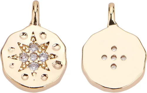 Vista 13 de BENECREAT Colgantes de latón chapado en oro de 18 quilates para collar y aretes, Latón, Latón