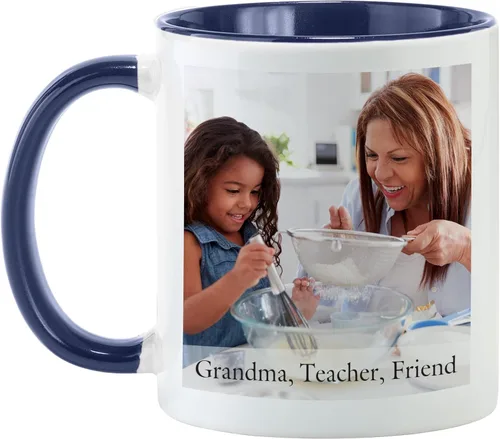 Let's Make Memories Taza de fotos personalizada con mensaje, taza de café personalizada, ilustraciones para niños o tu foto y texto, para ella,