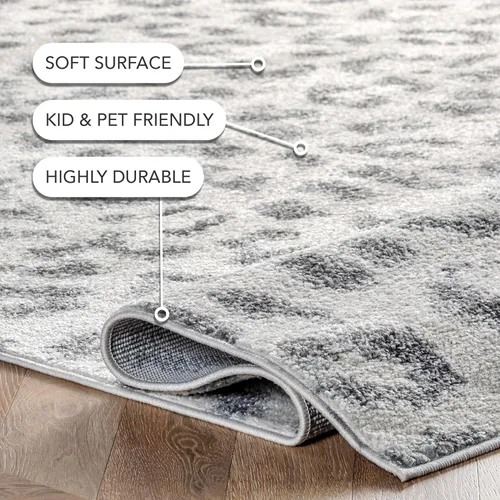 Vista 4 de NuLOOM - Tapete para pasillo con estampado de leopardo, 85 cm x 2.43 metros (2 pies 8 pulgadas x 8 pies).