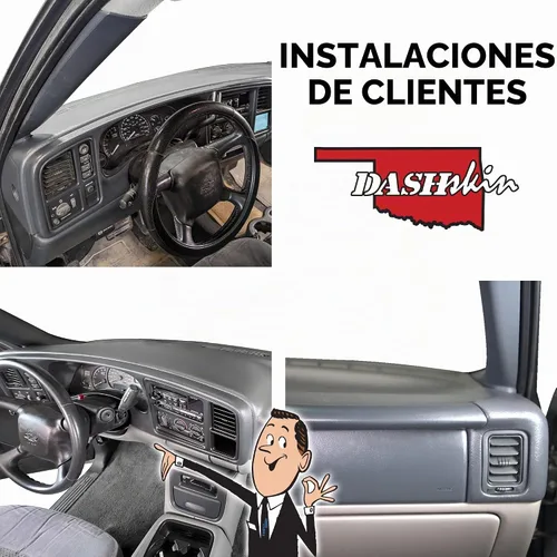 Vista 8 de DashSkin Tapa moldeada para salpicadero (no es una pieza de repuesto) compatible con Tahoe Suburban Yukon Avalanche 2000-2006 y Silverado Sierra