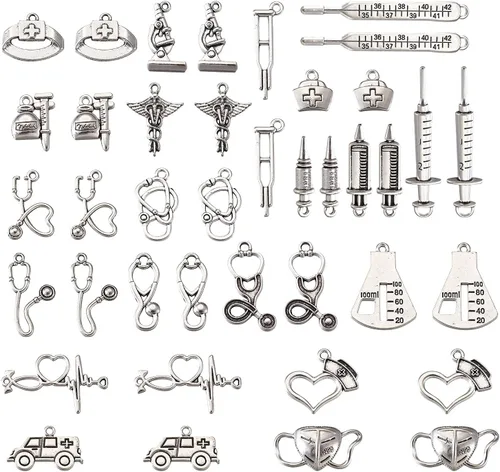 Vista 5 de Craftdady Colgantes de estilo tibetano con temática mixta antigua para la fabricación de joyas de bricolaje