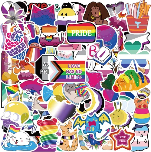 Vista 8 de Pegatinas de Orgullo Trans, 50 PIEZAS Adhesivos Transgénero FTM al Por Mayor para Accesorios de Celebración de Orgullo Trans, Desfiles, Decoración