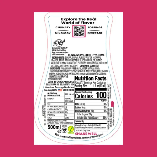 Vista 2 de Guava Reàl - Infundido Exotics, jarabe con infusión de puré de fruta de guayaba, botella exprimible de 16.9 onzas líquidas (paquete de 3)