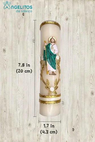 Vista 3 de Vela hecha a mano de San Judas Cirio De San Judas Tadeo Hecho a Mano