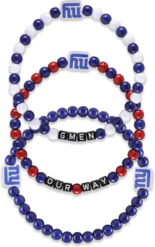 Vista 25 de FOCO NFL unisex-adult NFL Team Logo Officially Licensed 3-Pack Beaded Friendship Bracelets