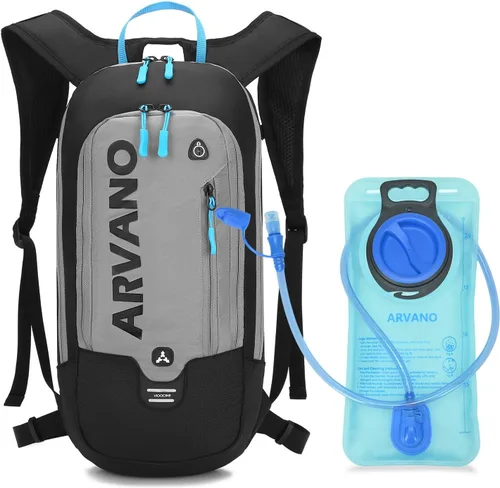 Vista 9 de Hydration Backpack, Lightweight Hydration Pack with 2L Water Bladder, 6L Water Backpack for Men Women Cycling, Hiking, Mountain Biking, Skiing