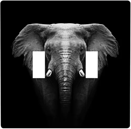 Vista 71 de Placa de interruptor de luz de elefante indio de 1 banda, placa de pared basculante individual, placa decorativa eléctrica GFCI para decoración