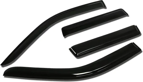 Vista 16 de Auto Dynasty 4 protectores de lluvia con cinta adhesiva para ventana compatibles con Mitsubishi Endeavor 2005-2011, protectores de lluvia, deflector