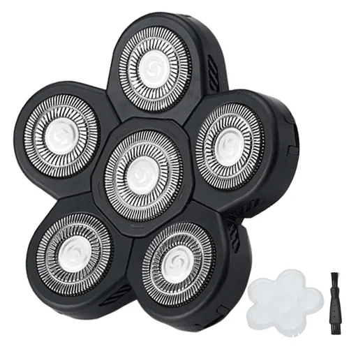 Vista 14 de Cabezales de repuesto para afeitadora de 5 cuchillas para hombres calvos, afeitadora eléctrica fácil de limpiar con cubierta de cuchilla