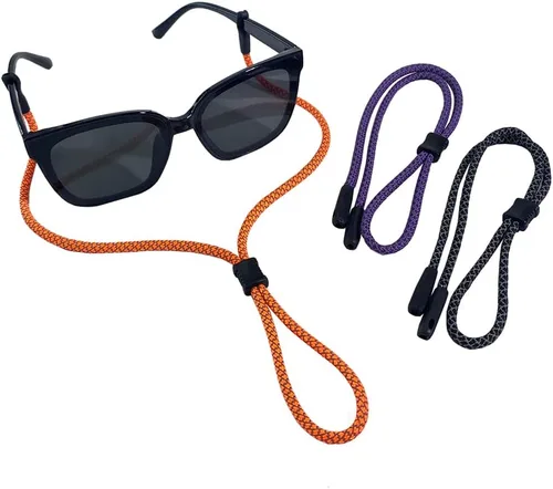 Vista 2 de Decker Eyewear Retainer Universal Fit Eyeglasses Lanyard 3PCS Reflective Glasses Strap One Size Fits Most Adjustable Sports Glasses Holder for Men