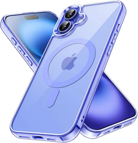 Vista 7 de JETech Funda magnética para iPhone 16 de 6.1 pulgadas, compatible con MagSafe, a prueba de golpes, parte trasera transparente antiarañazos (negro)