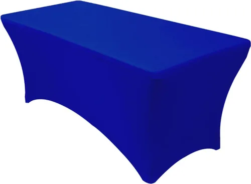 Vista 15 de MDS Pack of 2 Spandex Tablecloth 4FT Tight, Fitted, Washable and Wrinkle Resistant Stretch Rectangular Patio Table Cover for Wedding,Event,Banquet &