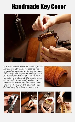 Vista 6 de HIBEYO Funda de cuero para llavero de automóvil con llavero para Mazda 3 6 Hatchback Alexa Cx3 Cx4 Cx5 Cx7 Cx8 Cx9 Cx30 Funda para llave