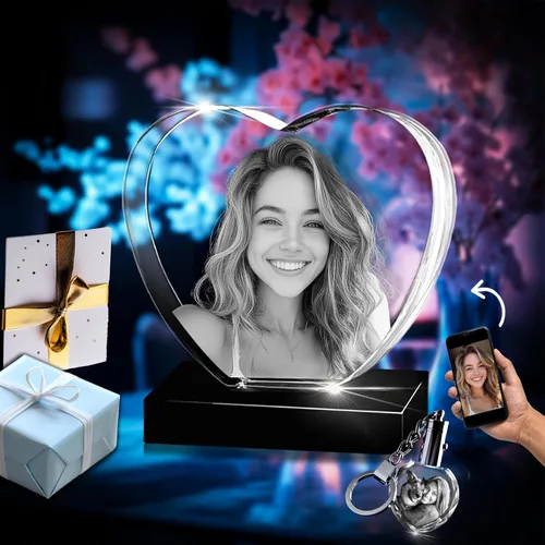 Vista 9 de Cristal de corazón 3D