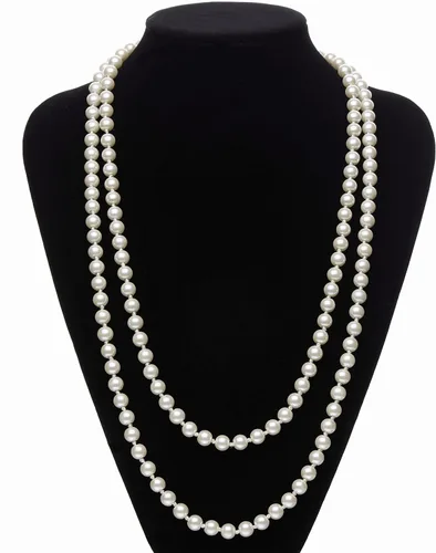 Vista 8 de Disfraz Babeyond, moda de 1920, accesorios estilo Gatsby, diadema, collar de perlas, guantes, boquilla para cigarrillo