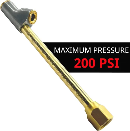 Vista 2 de Portabrocas de aire para neumáticos para semirremolque. Cabezal doble de alcance extendido, FNPT de 1/4 de pulgada, 200 psi. Este portabrocas