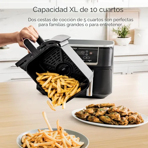 Vista 3 de Ninja Freidora de aire Termina de cocinar varios alimentos al mismo tiempo 6 en 1