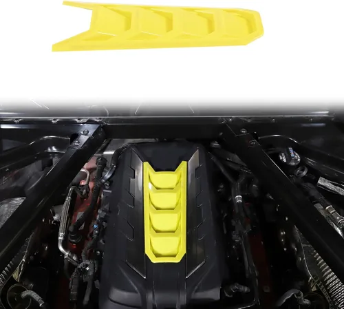 Vista 8 de Daeiclru Cubierta de cubierta de motor compatible con Chevrolet Corvette C8 2020-2023, cubierta de panel de bahía de motor de plástico ABS (azul)