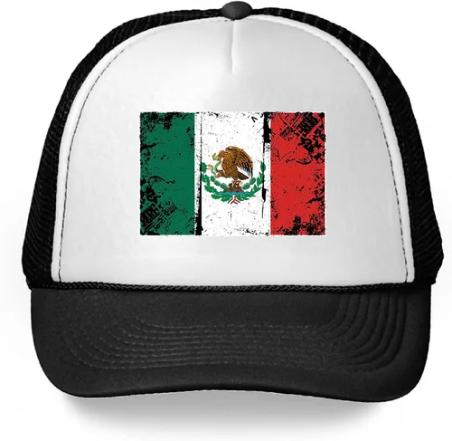 Sombrero de México, gorra de camionero mexicano, bandera mexicana, regalos de fútbol de México Negro