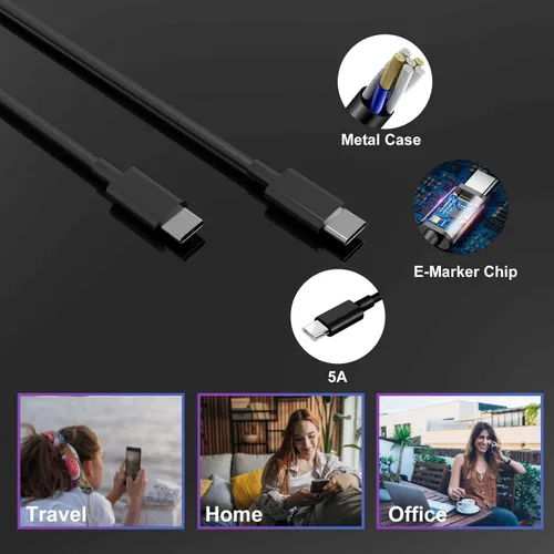 Vista 5 de Cargador Samsung USB C de 45 W - Carga tipo C súper rápida para Galaxy S24 UltraS23 UltraS24S24+S23S23+S22 UltraS22S22+ y más Series, cargador