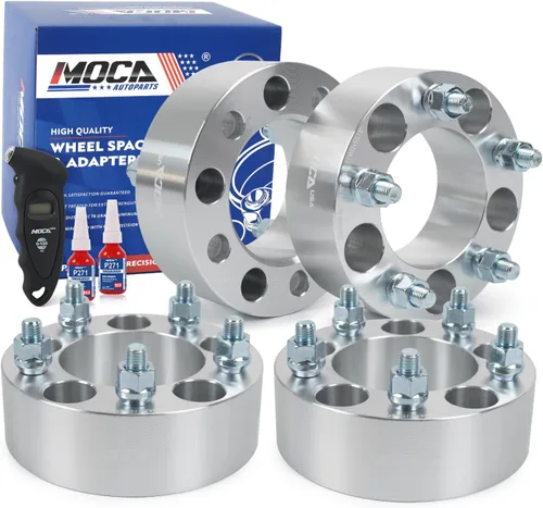 MOCA 2.000 in 5x120.65 espaciadores de rueda centrados (diámetro de 3.429 in) – pernos M12x1.5 aptos para Chevrolet Corvette S10 Camaro y para GMC