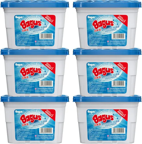 Cajas absorbentes de humedad (paquete de 6) – 10.5 onzas, caja de deshumidificación, absorbente de humedad para armario, baño, almacenamiento,