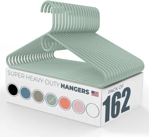 Vista 77 de Perchas Neaties de plástico muy duro, perchas de plástico para la ropa, ideales para el uso diario, perchas estándar para la ropa, hechas en EE.UU.