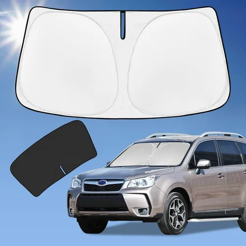 Vista 116 de Parasol de 2025 capas para parabrisas, ajuste personalizado, tela 240T, parasol retráctil que bloquea los rayos ultravioletas, accesorios