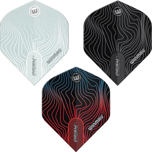 WINMAU Prism Alpha Solar Design - Paquetes de vuelos de dardos - 3 juegos por paquete (9 vuelos en total) (mezcla lisa)