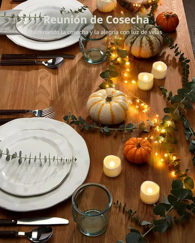 Vista 8 de Homemory Paquete de 48 velas parpadeantes sin llama, velas falsas LED que funcionan con pilas más de 200 horas para centros de mesa de boda, base
