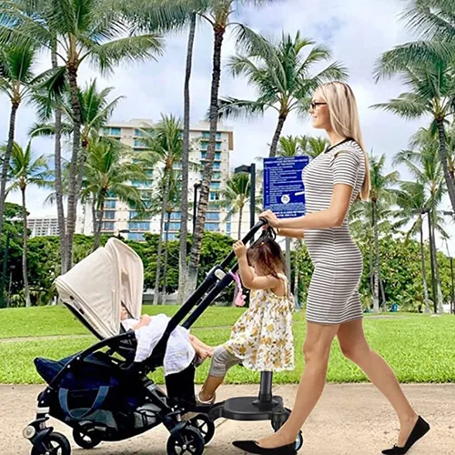 Vista 7 de Tabla universal para cochecito con asiento desmontable, apto para la mayoría de marcas de cochecitos, tabla de pie para cochecito, soporta niños