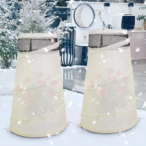 Vista 6 de PURPLE STAR 1N Conos de Rosa Emergentes de 20" x 13" x 9" para Protección en Invierno, Cubierta Protectora de Collares de Rosa de Invierno, Cubierta