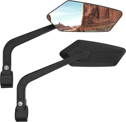 Vista 8 de Espejo de bicicleta Espejo convexo HD resistente a los arañazos Soporte para manillar de espejo de bicicleta Accesorios de ajuste universal