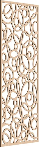 Vista 163 de 9 3/8 pulgadas de ancho x 24 3/8 pulgadas de alto x 1/4 pulgadas de alto, paneles de pared de madera con calado, roble rojo