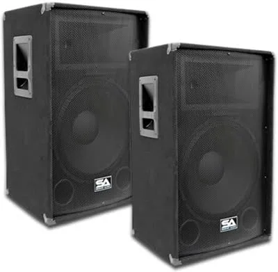 Seismic Audio - Par de altavoces PA DJ de 12" de 600 vatios de audio PRO - Red eléctrica, monitores, bandas, karaoke, iglesias, bodas