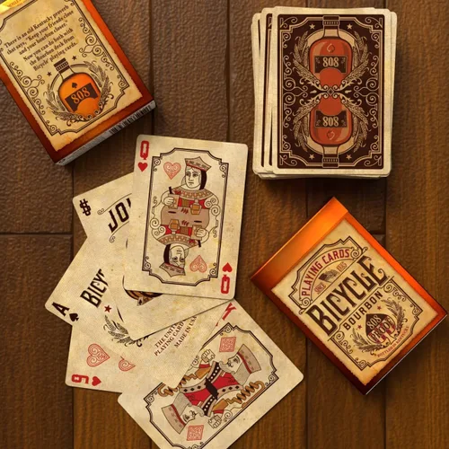 Vista 7 de Bicycle Cartas de Juego Bourbon Marrón