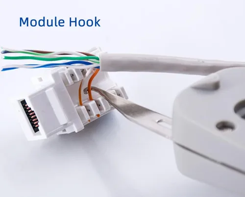 Vista 6 de Herramienta de perforación con cortador de alambre, kit de herramientas de impacto de perforación de alambre de red, espátula de perno de plástico