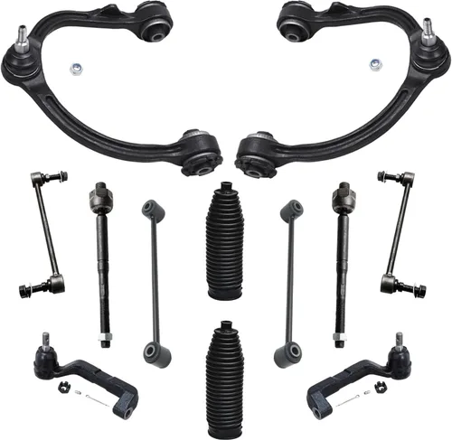 Vista 84 de Detroit Axle - Kit de suspensión de 12 piezas para Nissan Pathfinder Frontier Xterra, 4 brazos de control inferior y superior, 4 barras