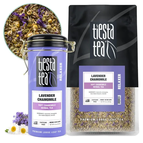 Vista 12 de Tiesta Tea - Manzanilla menta, hojas sueltas, té de hierbas de menta y manzanilla, mezcla premium, bebida de hierbas sin cafeína, hace caliente