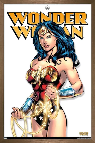 Vista 13 de Trends International DC Comics Wonder Woman - Póster de pared, 22.4 pulgadas de largo x 14.7 pulgadas, versión enmarcada de madera de granero