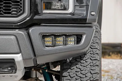 Vista 2 de Rough Country Kit de luces antiniebla DRL LED triple para Ford Raptor 2017-2020 - 70700DRL