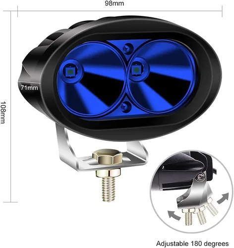 Vista 2 de Luz azul de la seguridad de la carretilla elevadora 8PCS de 20W LED, luz de advertencia de seguridad de la carretilla elevadora de Warehouse Luces