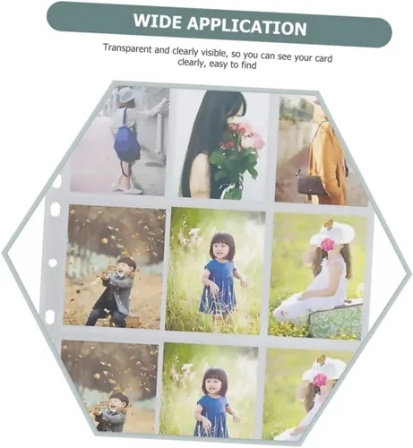 Vista 3 de Toyvian 20 protectores de tarjetas coleccionables de doble cara, fundas transparentes para coleccionar y organizar objetos de colección